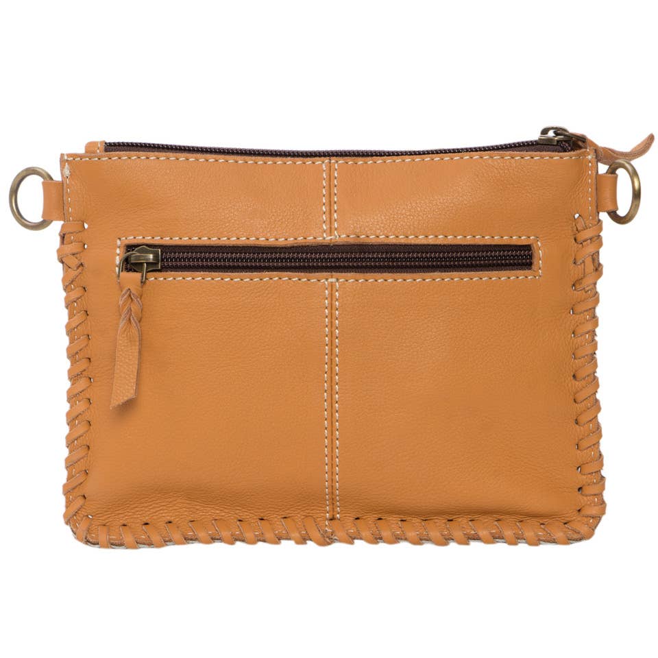 Tooling Leather Cowhide Small Clutch Bag - AC43 - Volcan