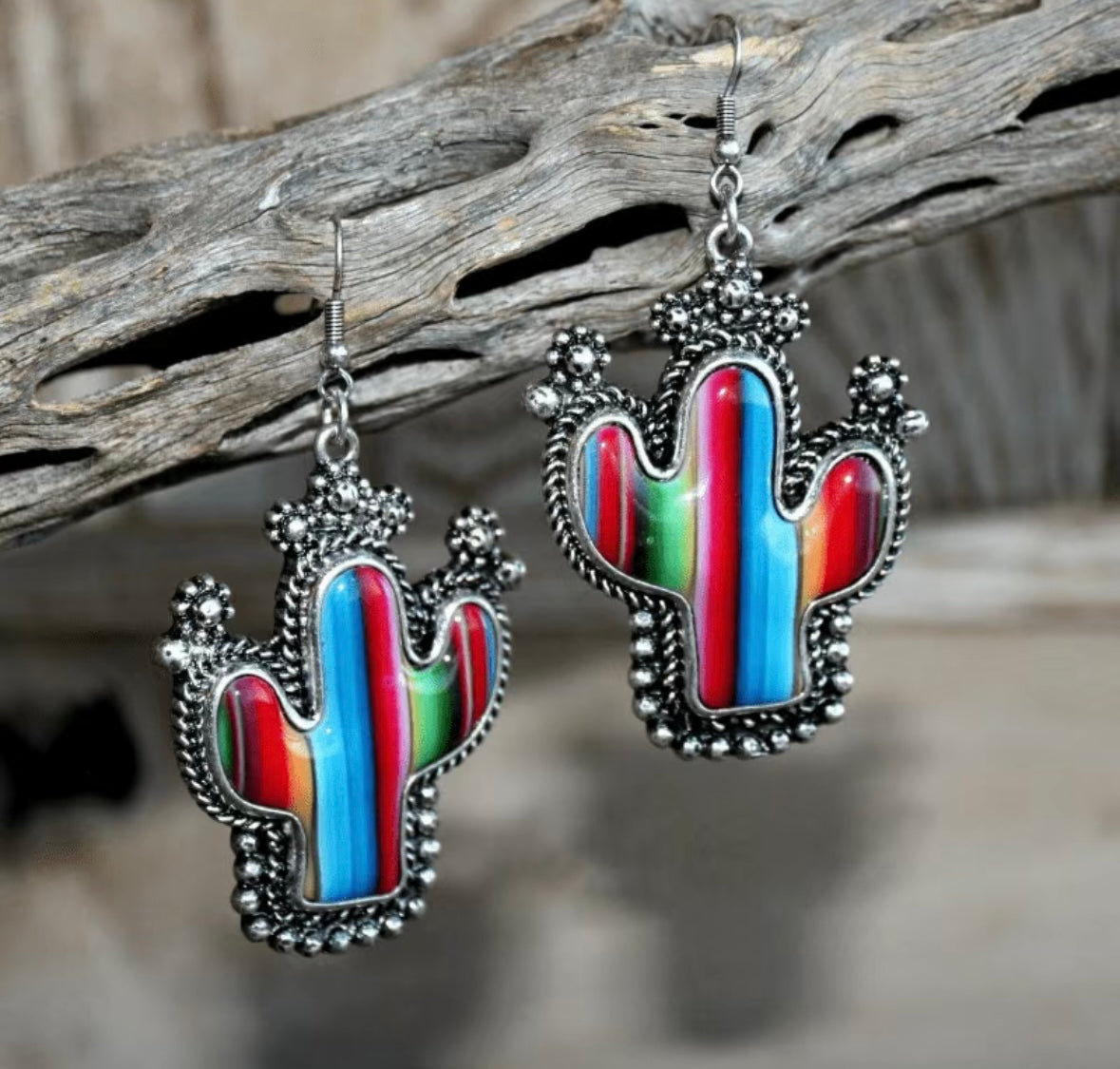 Southwestern Cactus Drop Earring