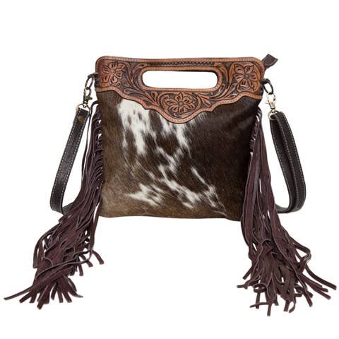 Tooling Leather Sling Cowhide Bag - AB04 - Cali